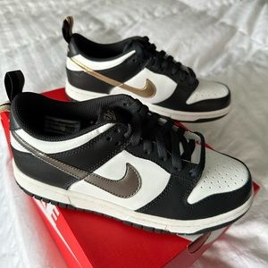 Nike Dunk Low gold and pewter